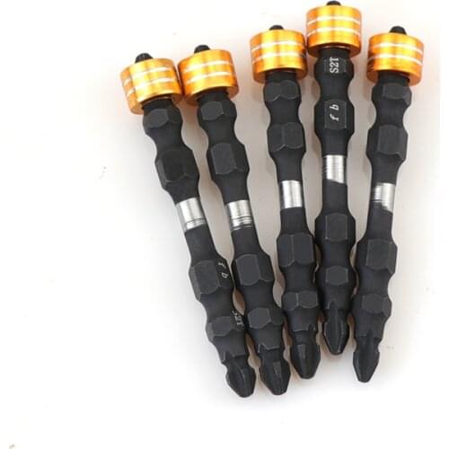 10PCS Magnetic Ring Phillips Double Cross Head Screwdriver Bit Anti-Slip ph2 Strong Hardness S2 65mm Screwdriver Bits Precision