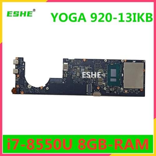NM-B291 For Lenovo YOGA 920-13IKB Laptop motherboard 8GB-RAM I7-8550U FRU 5B20Q09627 5B20Q09662 tested good free shipping