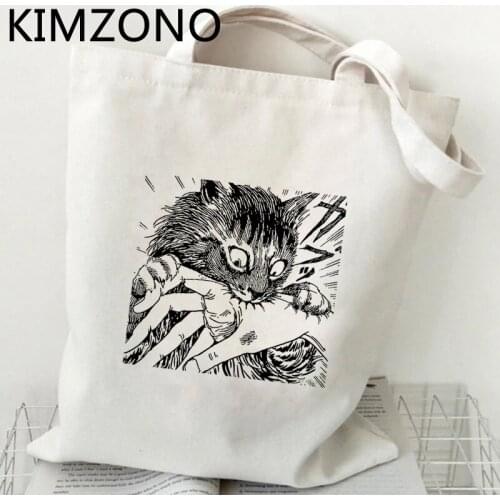 Junji Ito shopping bag reusable bolsa tote bolsas de tela eco cotton bag sac cabas woven cloth reusable sac toile
