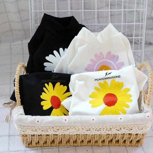 Fashion Print Dog Cat T shirt Spring Summer Pet Clothes for Small Dogs Pets Clothing Chihuahua Maltese Shirts Puppy Cat Costumes