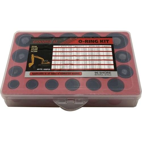 626PCS/Set O Ring Rubber Assortment Kit O-rings Washer Gasket 42 Sizes Nitrile 90 Rubber Ring For All Types KOMATSU Models