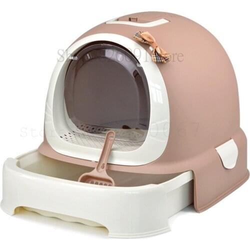 New Drawer Type Cat Litter Bowl Large Fully Enclosed Cat Toilet Cat Sand Bowl Anti-splash Deodorant Cat Supplies