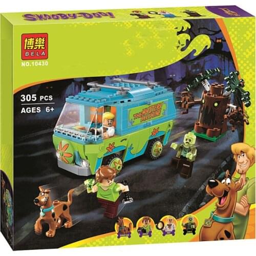 New 10432 & 10430 10429 10428 Scooby Mystery Machine Bus City Building Block Bricks Toys Joint Christmas Child Gift Toy