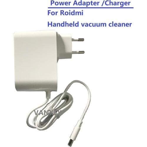 New Power Adapter for Roidmi Handheld Vacuum Cleaner Nex Spare Parts AC Charger with EU Plug
