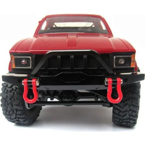 Spare parts Upgrade metal front bumper trailer-hook For WPL C14 C24 RC Car Metal Refitting Modify front bumper With Two Hooks