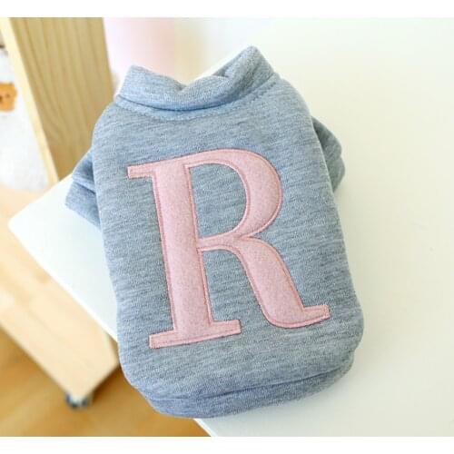 Dog Clothes Winter Warm Pet Dog Jacket Coat Puppy Letter R Clothing Hoodies For Small Medium Dogs Yorkshire coat XS-XL