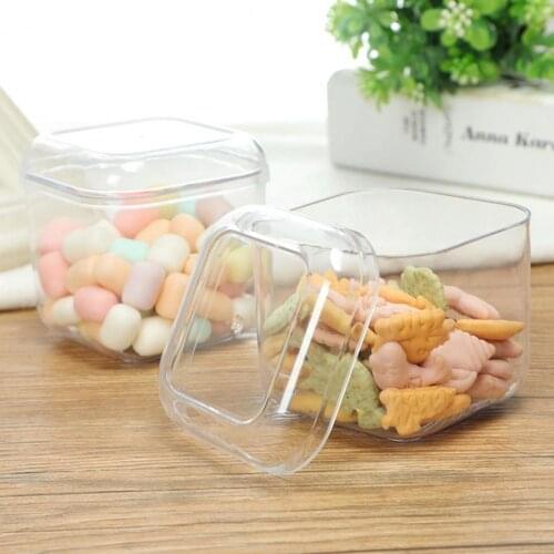 6Pcs Candy Boxes Transparent Anti-deform Lightweight Plastic Mini Jewelry Display Storage Box for Home Kitchen Accessories