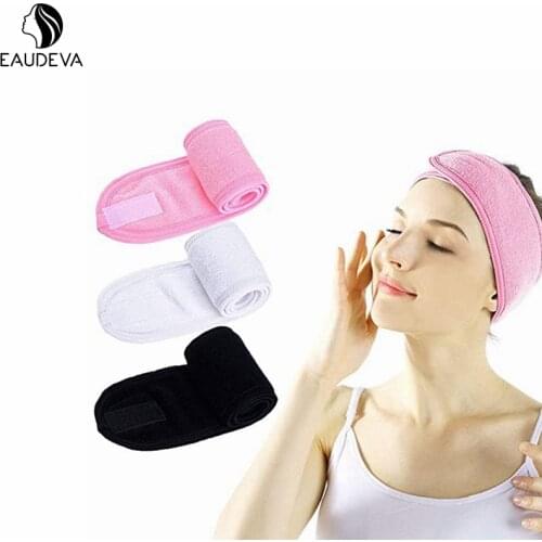Adjustable Facial Beauty Hairband Headscarf Makeup Bath Towel Sports Wash Face Hair Holder Soft Toweling Headbands