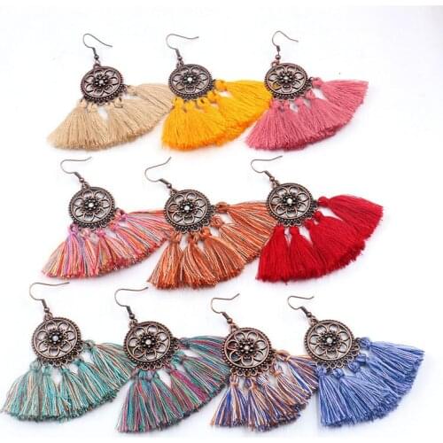 Tassel sector earrings Party luxury Gifts for women Paired jewelry bridesmaid gift Dangling women earrings 2020 new unusual