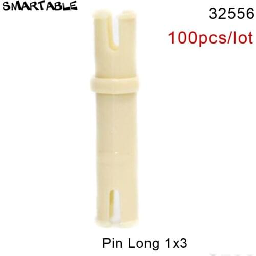 Smartable MOC Technic Pin Long 1x3 block Parts set creative educational Toys Compatible technic 32556 100pcs/lot
