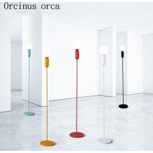 Nordic modern minimalist color candy floor lamp living room bedroom bedside lamp originality personality LED floor lamp
