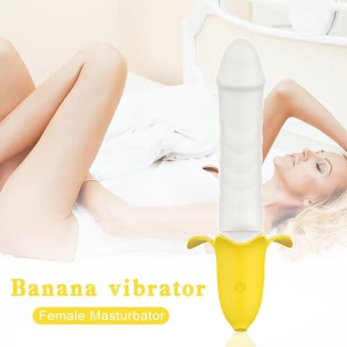 G-spot Vibrator For Women Clitoris Stimulation Massage Stick Banana Shaped Vibrator Sex Toy Products For Adults Couples