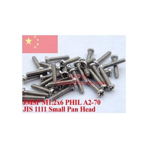 Stainless steel screws M1.2X6 Pan Head Phillips Driver A2-70