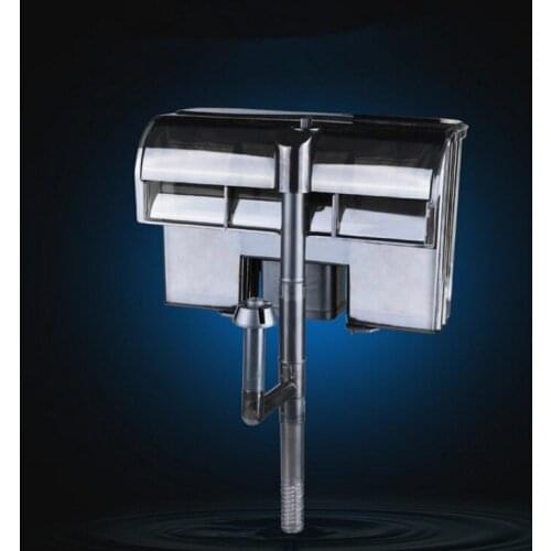 External Aquarium Filter 3plus = Skimmer + External box sponge filter + Waterfall water pump filter aquarium fish tank