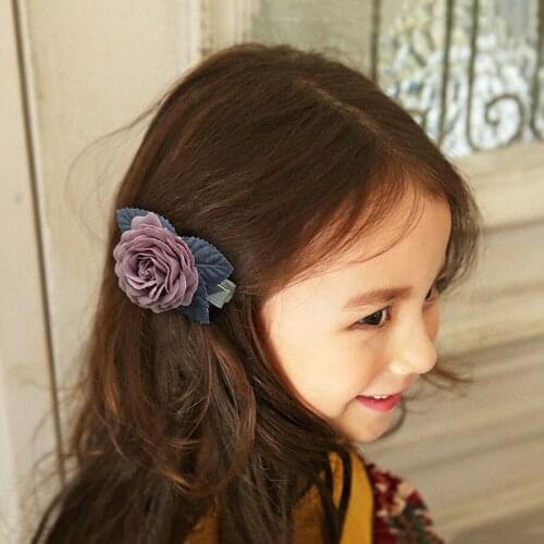 Fascinator Flower Hair Clips Hairpins for Children Girl Barrettes Korea Floral Hairgrips Hair pin Kids Hair Accessories Headwear