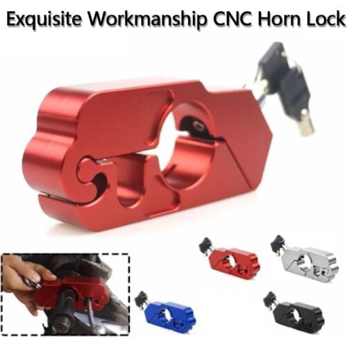 Motorcycle Handlebar Lock Grip Security Safety Locks Motorcycle Grip Lock Fit Scooter ATV Dirt Street Bikes CNC Aluminum Alloy