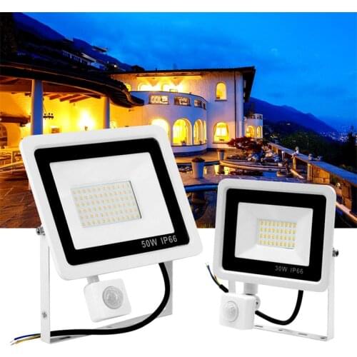 10W LED Flood Light With Motion Sensor Waterproof 220V Projector Lamp Outdoor