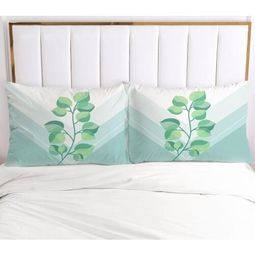 3D HD 1pc Pillow cover 50x75 50x70 50x80 Pillow case Bedding Pillowcase Pillowcover decorative for home nordic green