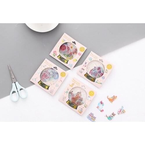 48pcs Cute flower cat animals Sticker Organizer Calendar Diary Book Planner Scrapbook Decoration Diary Sticker papeleria