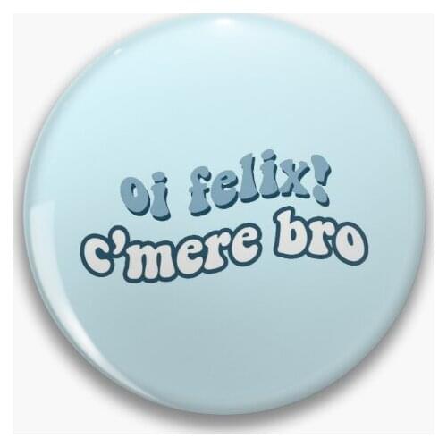 Bangchan Oi Felix C Amere Bro 【Customizable】Soft Button Pin Brooch Clothes Decor Lover Collar Hat Gift Creative Funny Fashion