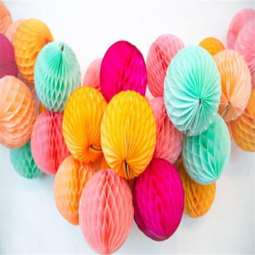 Free Shipping 14pcs 6" 8" Mix Size Decorative Flowers Paper Lantern Honeycomb Balls For Wedding , Kids Birthday Decoratio