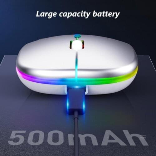 Wireless Mouse Gaming Sensitive Low Noise Ultra-thin Portable 2.4G Bluetooth Dual-mode Mouse for Gamer PC Laptop Office