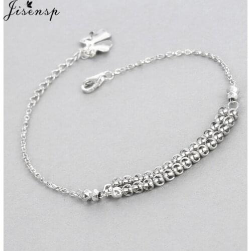 Jisensp Simple Beads Bangles & Bracelets for Women DIY Charm Original Everyday Jewelry Pulseira
