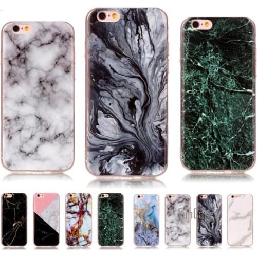 Granite Marble Pattern Stone Effect Soft TPU Case Cover For iPhone 6 6S 6S Plus Silicon Cover Capa Funda For iPhone6 6s 6Plus