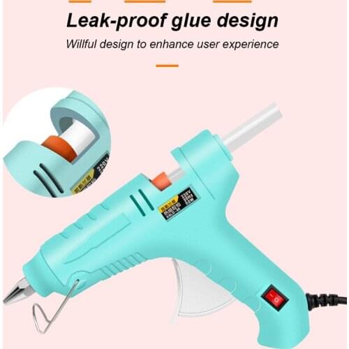20W Hot Melt Glue Gun With 10pc 7mm Glue Sticks Mini Industrial Guns Heat Temperature Thermo Electric Repair Tool Power Supplies