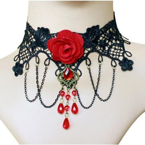 Cosplay medieval retro gothic lolit queen princess Necklace Court Necklace Halloween Costume