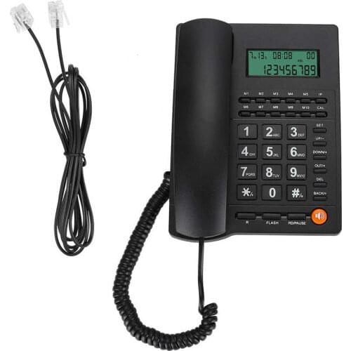 L019 English Trade Call Desk Display Caller ID Telephone for Home Office Hotel Restaurant Black telefono fijo