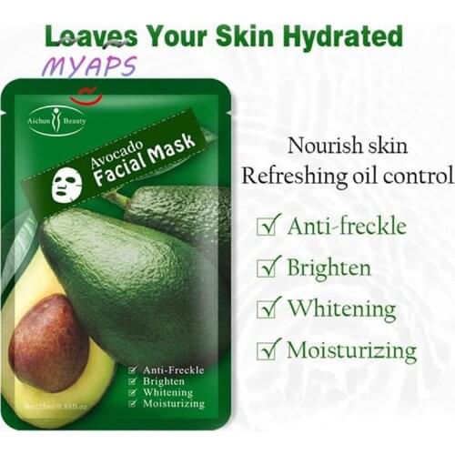 Avocado Facial Masks Skin Anti-Freckle Moisturizing Whitening Facial Treatment