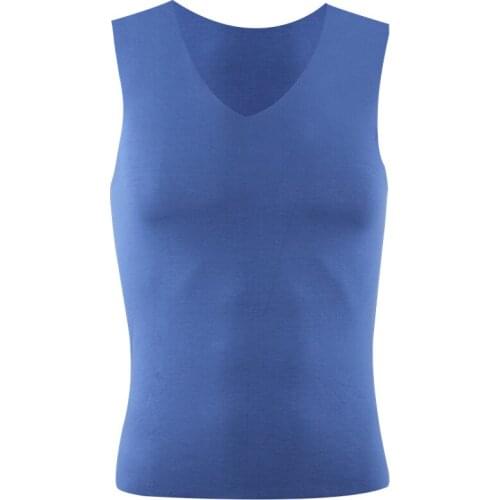 Summer Mens Vest Modal Ice Silk Seamless Vest Sports Stretch Youth V-neck Sleeveless T-shirt Bottoming Shirt Men Gym Tank Top