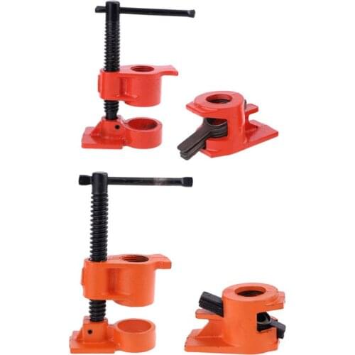 1/2" 3/4" Wood Gluing Pipe Clamp Set Heavy Duty Woodworking Cast Iron Woodworker