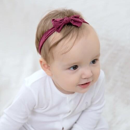 Braid Nylon Bow Headbands For Baby Girls Cable Knit Headwear Wide Nylon Hair Bands Turban Head Wrap Hair Accessories 27 Colors