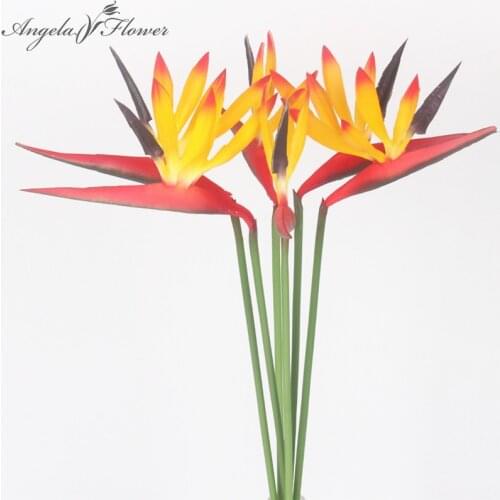 1PCS/LOT PU real touch small size heaven bird artificial plants 55cm simulation flower wedding decoration for home party hotel