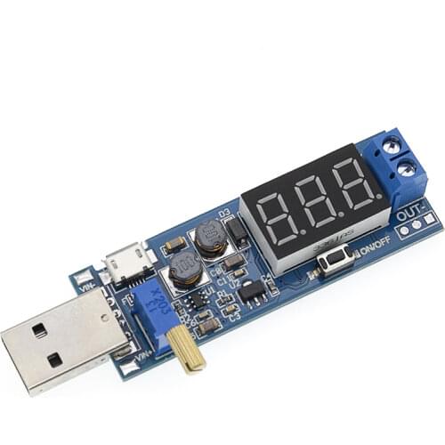 Boost Buck Converter USB Step UP / Down Power Supply Module DC-DC 5V to 3.3V / 12V Adjustable Out DC 1.2V-24V