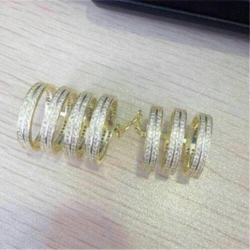 Qia24 Luxury Designer Fashion 925 Sterling Silver Jewelry Zirconia snake tassel shape az