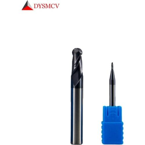 1 pc Ball Nose End Mills 1mm 2mm 3mm 4mm HRC50 2 Flute Milling Tungsten Carbide Spiral Bit CNC Metal Milling Cutters Tools