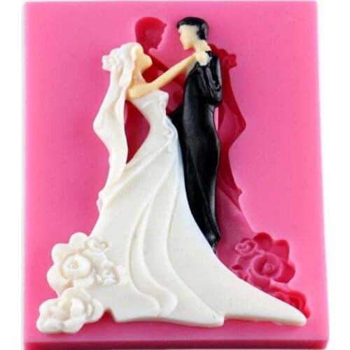 Wedding Dress Epoxy Resin Silicone Mold for DIY Handmade Ornaments Plaster Candle Jewelry Key Chain Fondant Mold Cake Decoration