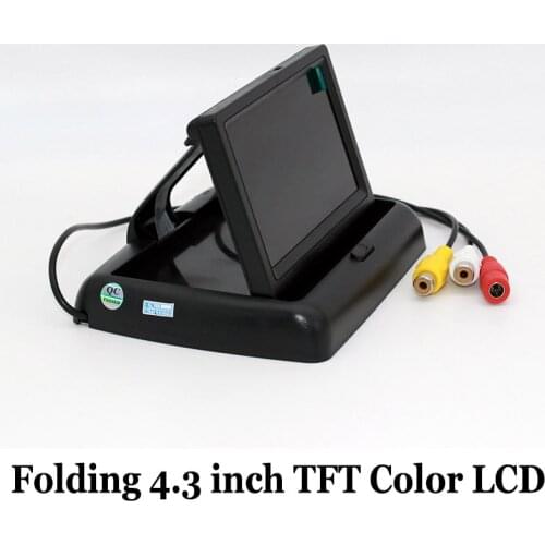 Folding 4.3 Inch TFT Color LCD HD Car Monitor Screen Parking Sensor Video Monitor Car Rearview Backup for Reverse Camera