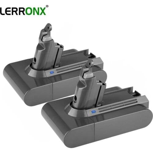 2PCS V6 Replacement Battery 21.6V 3000mAh Li ion Rechargeable Batteries for Dyson V6 DC59 DC58 DC62 Animal DC74 Vacuum Cleaners