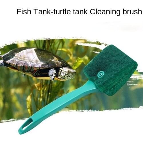 Glass tank aquarium tool double brush wipe clean long handle tortoise brush clean brush fish tank glass