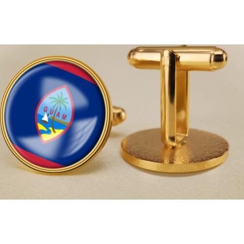 Coat of Arms of Guam Flag National Emblem Cufflinks