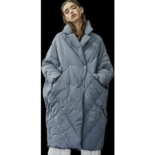 Winter New arrival Women Plus Size thicker warm White Duck Down coat Jacket Cocoon&Bat Type Thicken Parkas with Big Pocket F121