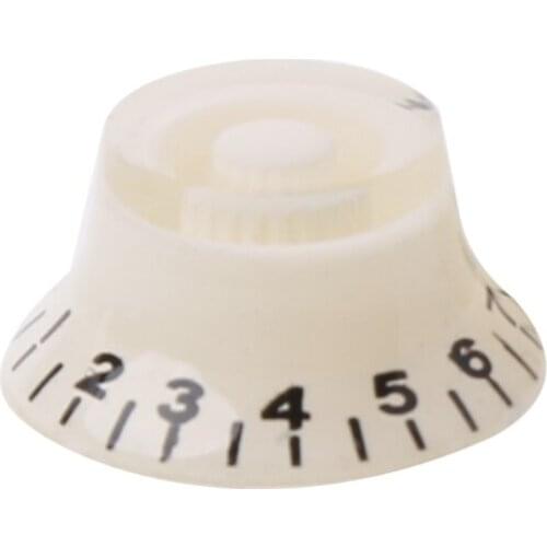 1pc Knob Button Bell Shape Guitar Tone Volume Control For LP Guitar Parts White Black