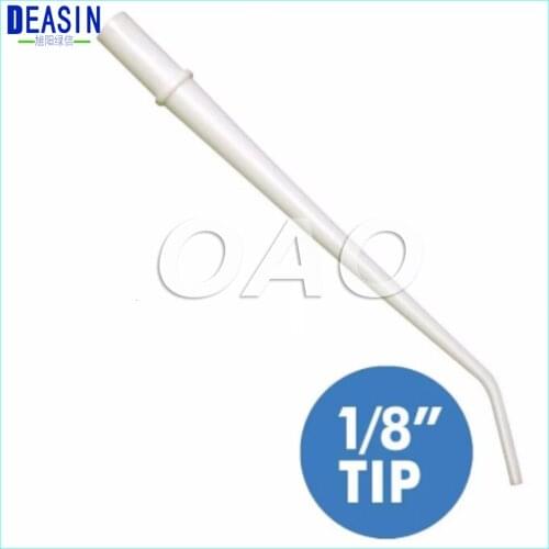 25pcs Curved Tips Surgical Aspirator Dental Saliva Ejector Tips Disposable Autoclavable Suction Tube 1/8'' Deasin