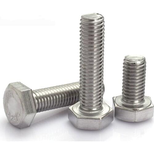 5PCS M12 M14 M16 Stainless Steel 304 DIN933 HEXAGON SET SCREWS A2 MARINE GRADE STAINLESS STEEL FULLY THREADED BOLTS