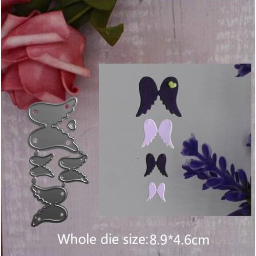 8.9*4.6cm 4 size angel wings new Metal Steel Cutting Dies for DIY Embossing Scrapbook Paper Craft Cards stencil stamps Dies