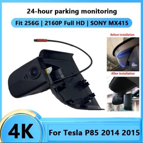 Car DVR Dash Cam HD 4K Night Vision Driving Recorder For Tesla P85 2014 2015 Video Recording Dash Camera Auto Registrar dashcam